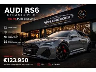 Audi RS6 TFSI quattro Dynamic Plus | Pano | Keramisch | B&O | Carbonpakket | 4WS | HUD |