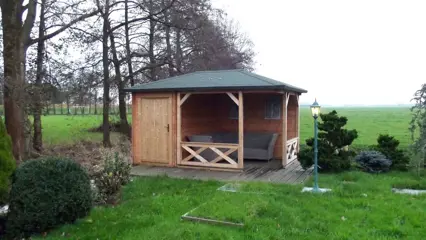 NIEUW Blokhut Paviljoen P4355