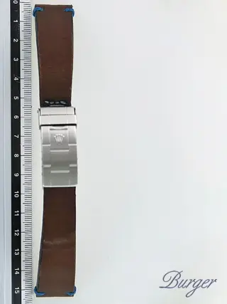 Rolex Stainless Steel Original Clasp + Leather Strap