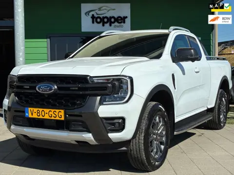 Ford RANGER 2.0 Super Cab Wildtrak|1e Eigenaar|Automaat|360 Camera|Navigatie|CruiseControl|Grijs Ken