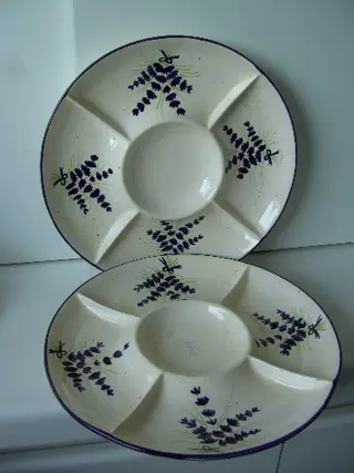 BORDEN MET VAKVERDELING LAVENDEL 10 stuks NIEUW