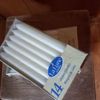 kaarsen, diner - wit - nieuw