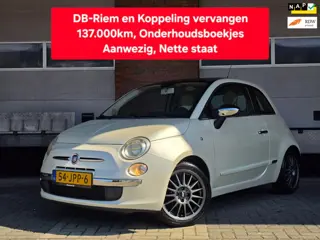 Fiat 500 1.2 Lounge|Panoramadak|DB-riem vervangen|Koppeling vervangen|Onderhoudsboekjes|NL-Auto