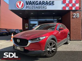 Mazda CX-30 2.0 e-SkyActiv-X M Hybrid Luxury 180 PK!! // NAVI // LEDER // SCHUIFKANTELDAK // TREKHAA