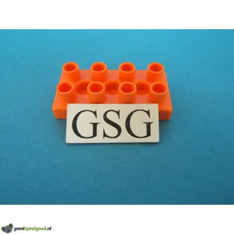 Steen oranje 4x2 plat nr. 16388