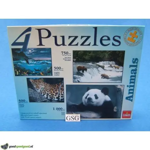 Animals 4 puzzels nr. 71 102 521