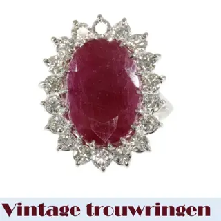 Vintage trouwringen met prachtige edelstenen