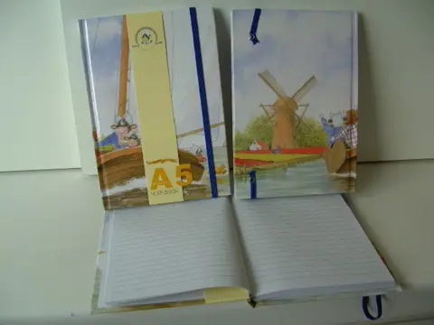 NOTITIEBOEKJES A5 MOLEN &amp; SLOEP pakket 6 stuks Nieuw