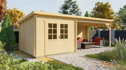 Blokhut - Tuinhuis Charlotta | 28 mm | vuren onbehandeld