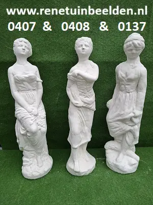 3 Vrouwen beelden. nr 0407 & 0408 & 0137