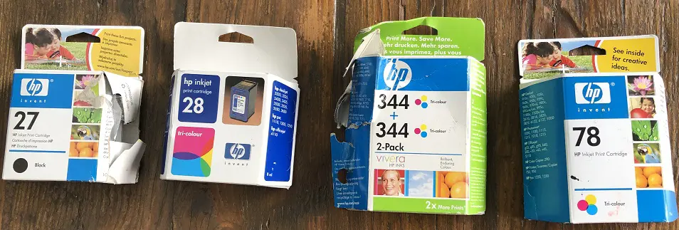 HP cartridges 27, 28 en 78. 1 stuks per verpakking. Nieuw
