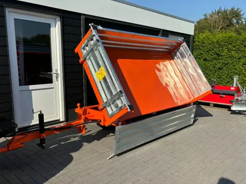 KS Kiepwagen NIEUW: driezijdig kiepende tandemasser! Minitractor kipwagen mini compact tractor trekk