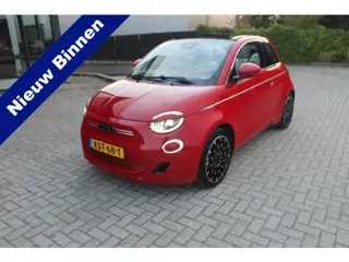 Fiat 500 Cabrio La Prima 42 kWh Clima-Leder-JBL-Camera-Stoelverwarming SOH 95,5 %