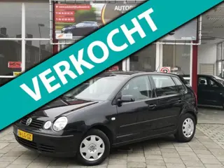 Volkswagen Polo 1.4 55KW 5D 2003 Zwart Elek Pakket/VERKOCHT!