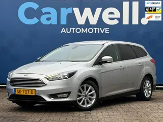Ford Focus Wagon 1.0 Titanium|2e Eigenaar|6Bak-125PK|Trekhaak|Navi|Climate|Cruise|PDC V+A|CarPLay|N.