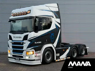Scania R530 V8 6x2 LL Glacier SHOWTRUCK // BUFFL opbouw - PTO Retarder Lift as Boogie