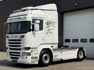 Scania R520 V8 / Retarder / Full air / Full spoiler / P-airco / New Smarttacho Gen2V2 / Alcoa HT1410