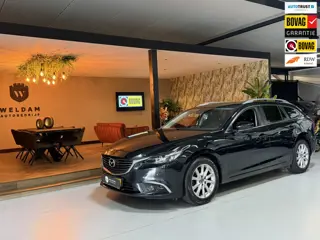 Mazda 6 Sportbreak 2.0 SkyActiv-G 165 Skylease+|Keyless|StoelVW|Navi|Cruise|PDC|LED|17" Velgen|Rijkl
