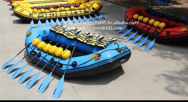 Blue Raft Boat,helmet, life jackt, paddle, big size 500cm