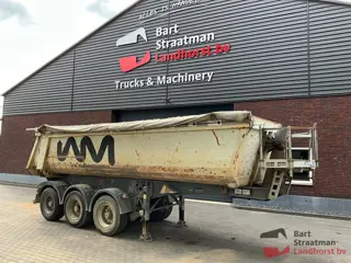 Schmitz Gotha SKI 24 3 assige oplegger met 23,5m³ kipper en afdekzeil, as 1 is liftbaar. BS2134