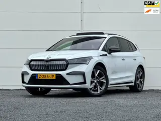 Skoda Enyaq 60 Sportline Org NL Pano Hud Canton Warmtepomp SOH 93% Crystal Grille 360 Camera Stoelve