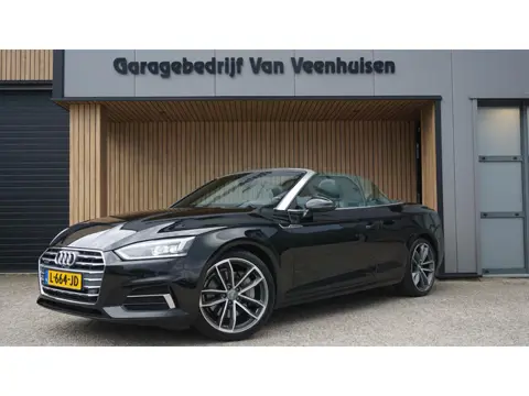 Audi A5 Cabriolet 2.0 TFSI 252pk Quattro HUD 360-View Trekhaak Leder/Alcantara 19inch LM Keyless Nek