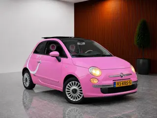 Fiat 500 1.2 Rosa AUTOMAAT! (SCHUIF/KANTEL PANORAMADAK, NIEUWE APK, ELEKT RAMEN, GETINTE RUITEN, NL-