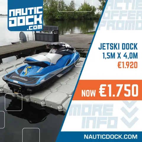 Waterscooterdock 1,5 x 3,5 m | NauticDock Jetski Drijvers