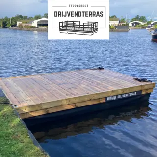 Drijvend ponton 5 x 2 m | steiger | Terras | boot | vlot