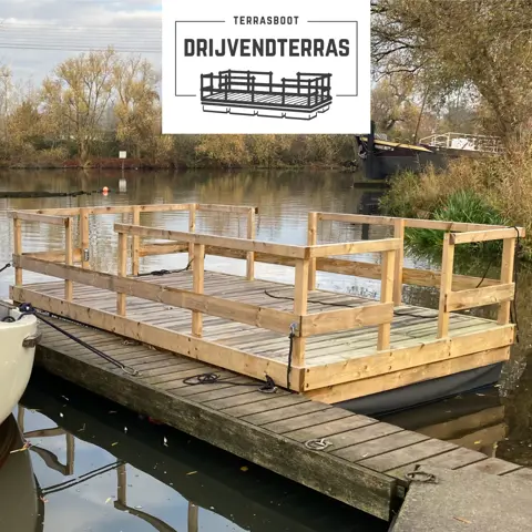 Drijvend ponton 4 x 2.40m | steiger | Terras | boot | vlot