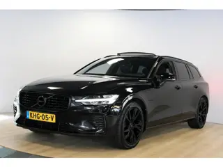 Volvo V60 2.0 T6 Recharge AWD R-Design | Black Edition | Schuif- kanteldak | Elektrische trekhaak | 