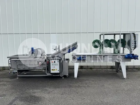Favrin groentewasmachine voor bladgroenten met  DryFix: drooglijn