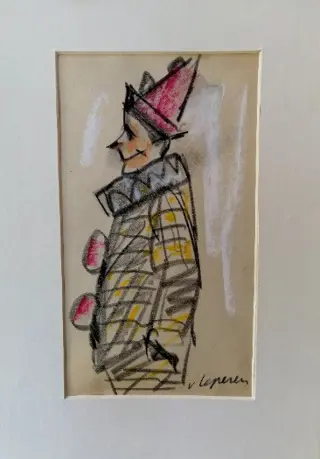 Hans van Ieperen Clowns tekeningen 5x