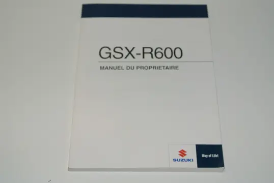 INSTRUCTIEBOEKJE Suzuki GSX R 600 2004 - 2005