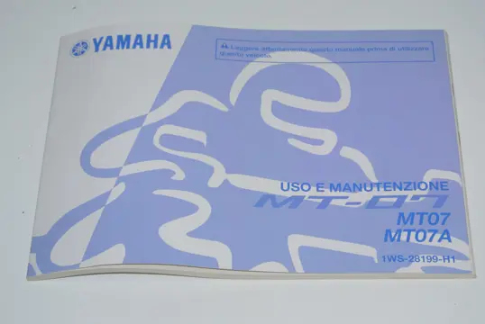 INSTRUCTIEBOEKJE Yamaha MT 07 2014 - 2017