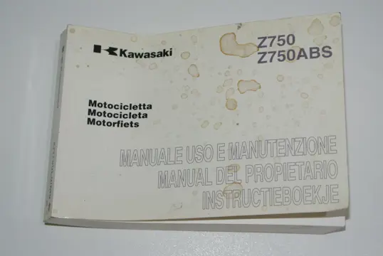 INSTRUCTIEBOEKJE Kawasaki Z 750 2007 - 2010