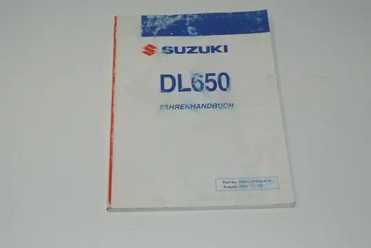 INSTRUCTIEBOEKJE Suzuki DL 650 V STROM 2003 - 2011