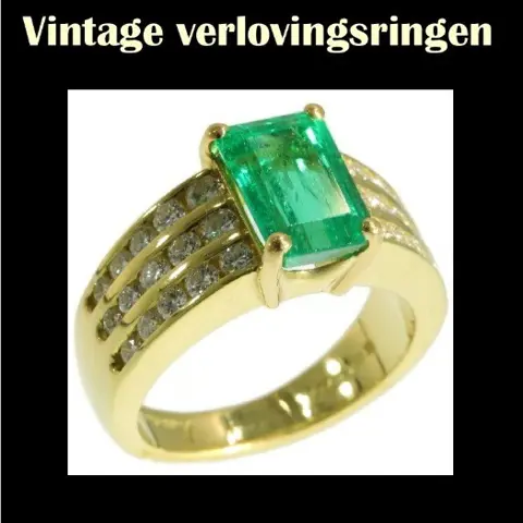 Gouden vintage Kutchinsky verlovingsring