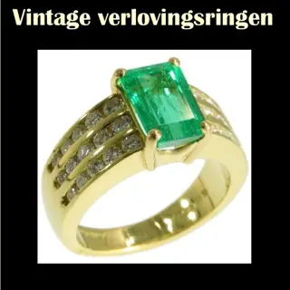 Gouden vintage Kutchinsky verlovingsring