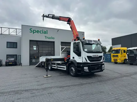 Iveco Stralis 310 6x2 / Euro 6 / Palfinger PK 23001-EH B / Oprijklep / Lier / Machine transporter / 