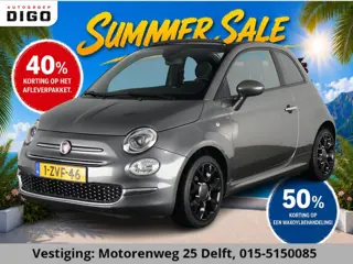 Fiat 500 C 0.9 TWINAIR TURBO CABRIO 77.000 KM !!  Climate Control .Sportstoelen Half Leder . Lichtme