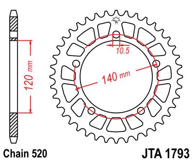 ACHTER TANDWIEL Suzuki GSX R 600 2006 - 2007