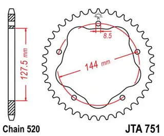 ACHTER TANDWIEL Ducati 848 2008 - 2010