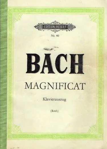 Pianouittreksel Magnificat,Oratorium J.S.Bach,latijn tekst