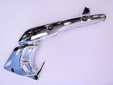 Used beschermplaat frame chroom ev links