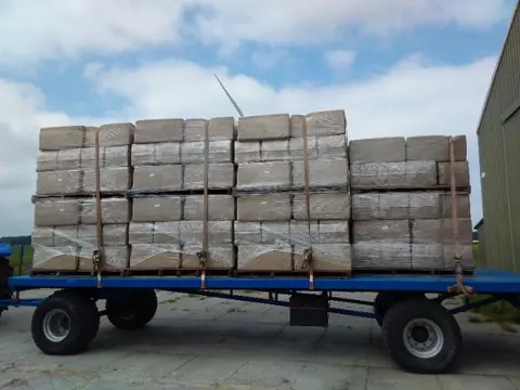 Miscanthus gemalen stro