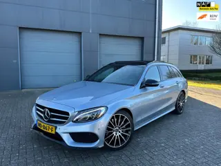 Mercedes-Benz C-klasse Estate 300 HYBRID ///AMG 2017 Pano Dealer onderhouden
