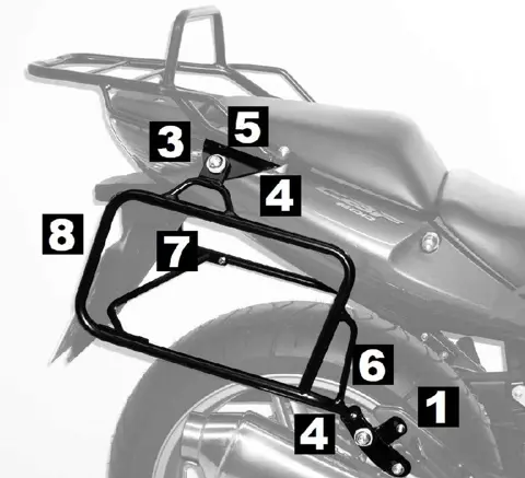 KOFFERBEUGELSET Honda CBF 600 2008 - 2011