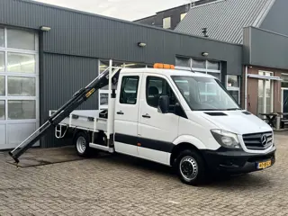 Mercedes-Benz Sprinter 513 CDI 130pk DC Laadkraan Hiab 017T Airco Trekhaak 2000kg Open laadbak Euro 