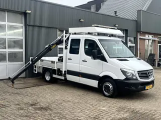 Mercedes-Benz Sprinter 513 CDI 366 Hiab Laadkraan 018T Trekhaak 2000 kg Airco 6 persoons uitvoering 